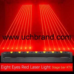 8 EYE RED COLOUR LASER BAR MOVING HEAD STAGE AND CLUB LIGHT